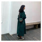 All-match Cotton Coat for Female Students In Autumn and Winter Loose Wild Over-the-knee Thick Lamb Wool Coat