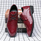 Men's Shoes Alligator British Pointed Men's High Heeled Shoes Personality Heightening Shoes Hair Stylist European Men's Shoes