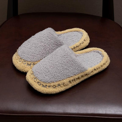 Fall and Winter Men's and Women's Indoor Cotton Slippers Casual Warm and Dirt-resistant Flat Shoes