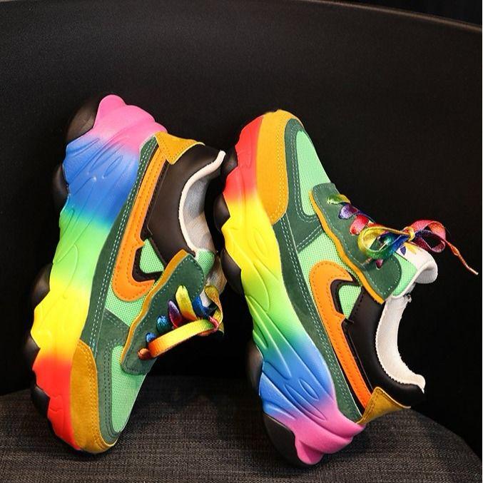 Women Trendy Women Sneakers Thick Sole Ladies Platform Shoes Chunky Dad Sneakers Chaussures