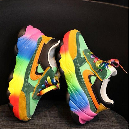Women Trendy Women Sneakers Thick Sole Ladies Platform Shoes Chunky Dad Sneakers Chaussures