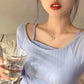 Multiple Types Necklace Butterfly Love Water Drop Pendant  Female Light Luxury Niche Design Style Clavicle Chain Golden Colour