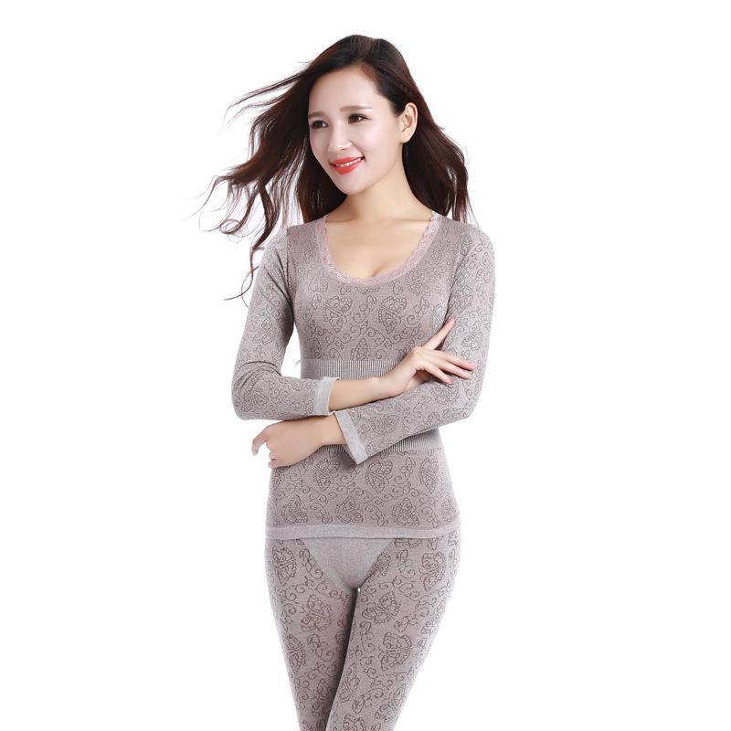 Winter Women's Thermal Underwear Home Pajamas Waist Slimming Body Autumn Clothes Long Pants