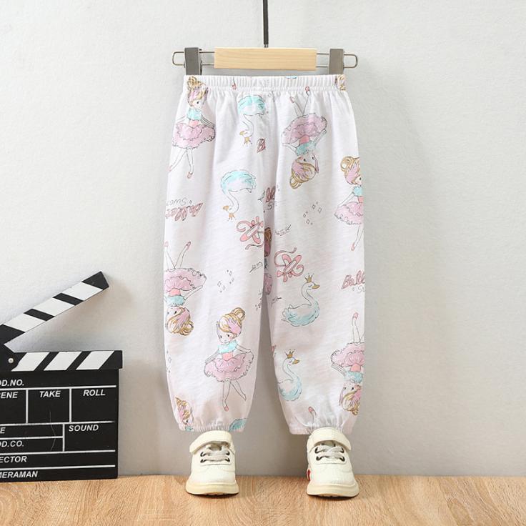 Summer Anti Mosquito Pants Children's Boys' and Girls' Pants Thin Baby Sports Pants Lantern Pants