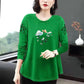 Women's Spring Autumn Round Neck Long Sleeve T-Shirt Loose Print Casual Top