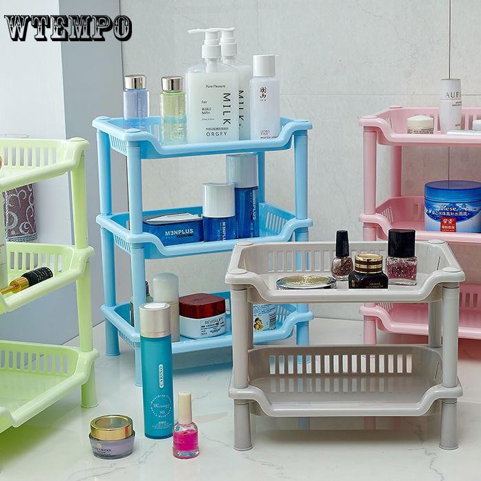 3 Layers Bathroom Shelf Kitchen Storage Shelf Desktop Living Room Shelf Tripod Snack Rack