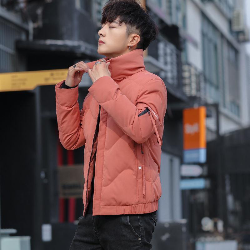 Winter Men's Thick Warm Cotton Jacket Youth Korean Style Slim Temperament Padded Jacket Tide