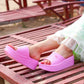 Wedge Heel Thick Bottom Women's One-word Slippers Wear Bohemian Plastic Foam Home Bathroom Slippers Ultra-light and Comfortable