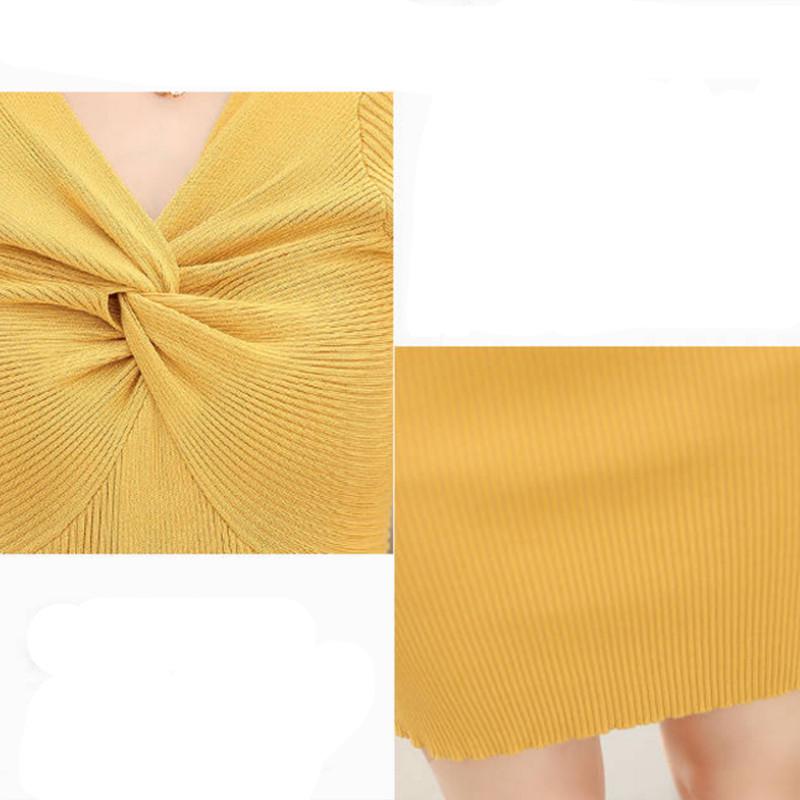 Mid-length Chest Wrap Sexy Slim Sweater Skirt Package Knitted Bottoming Dress Female