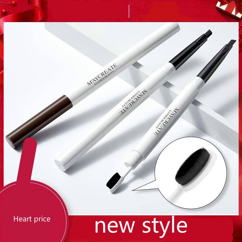 New double-headed eyebrow pencil waterproof and sweatproof Naturally durable Beginner girl