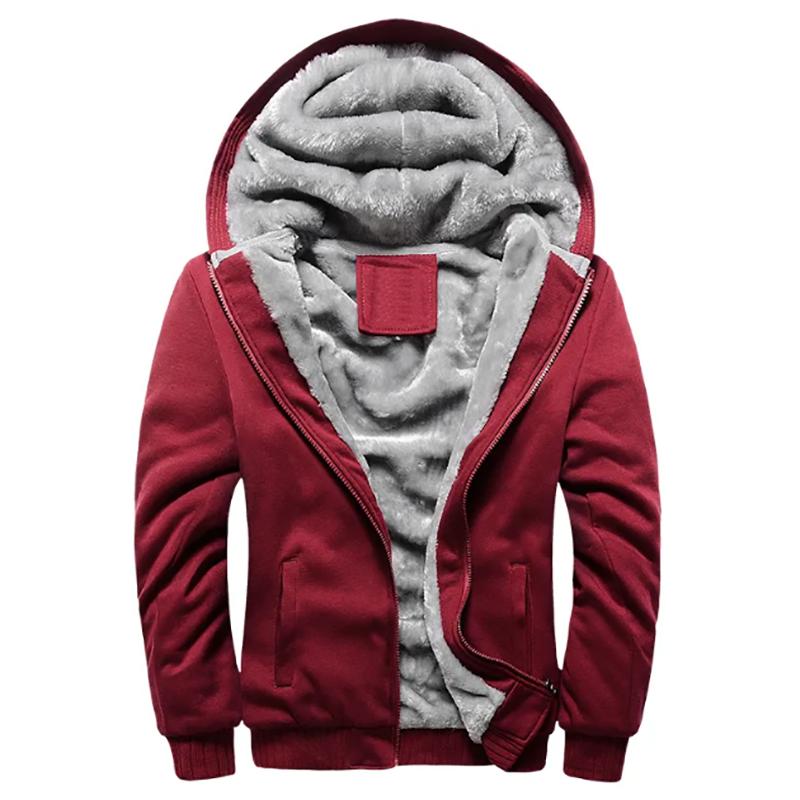 Plus Velvet Hooded Jacket Men's Plus Size Jackets Autumn and Winter Business Loose Thick Jackets
