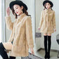 Faux Mink Jacket Women's Winter Temperament Mid-length Stand-up Collar Mink Coat Warm Soft Cotton Jacket Ladies Cotton Jacket