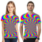 Spiral Colorful Shirt Men Tees Summer 3D Half Sleeve T-shirt Casual Breathable Pullover Personality Streetwear