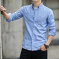 Solid Color High-quality Long-sleeved Shirts Men's Casual Korean Version Middle and Young Students Oxford Spinning White Shirts Spring and Autumn