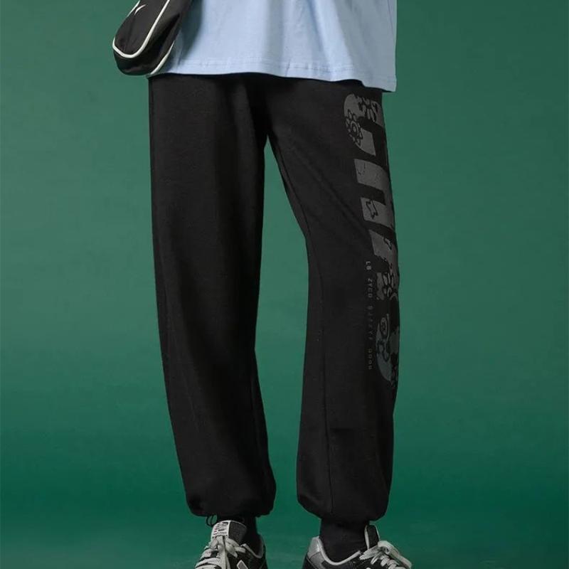 Cotton Spring and Autumn Beamed Sweatpants for Female Students Korean Style Loose Straight Wild Bf Wind Ins Pants