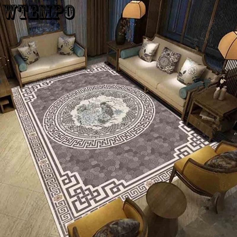 Modern Soft Persian Carpet for Living Room Non-slip European Style Carpet for Bedroom Rugs Parlor