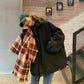 Winter Fashion Hooded Thicken Jacket Retro Oversize Loose BF Wind Long Long Sleeve Women's Cotton Coat