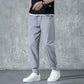 Summer Ice Silk Trousers Men's Tie-foot Casual Sports Pants Trend Thin Harem Trousers