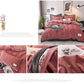Winter Four-piece Set Double-sided Velvet Thick Short Plush Bed Linen Quilt Cover Coral Velvet 4-piece Set