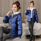 Glossy Cotton-padded Jacket Women's Short Cotton-padded Jacket Loose Bread Clothes Winter Cotton-padded Jacket Hooded Jacket