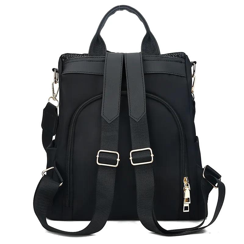 Sequin Backpack Girls Anti-theft School Bag Oxford Cloth Travel Backpack Large Capacity Shopping Bag