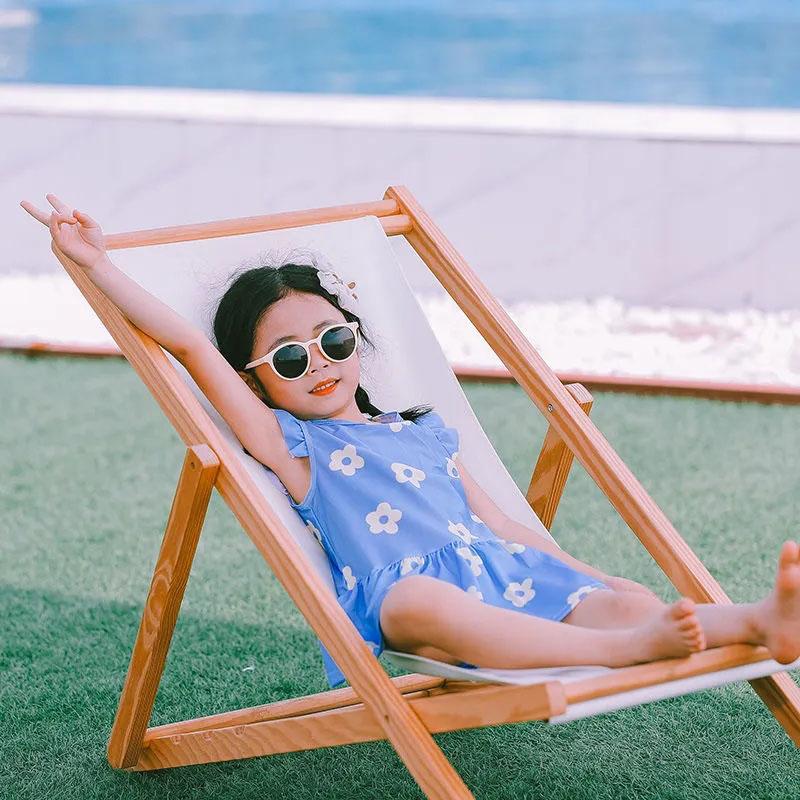 Baby Girls Swimwear Backless Cute Flower Printed One-Piece Swimsuit Summer Kids Lotus Leaf Sleeve Pleated Skirt Beachsuit