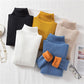 Autumn Winter Thick Sweater Women Turtleneck Pullover Knitted Sweaters Slim Fur Warm Soft Solid Inside Bottoming Shirt Long Sleeve Short Casual Jumper