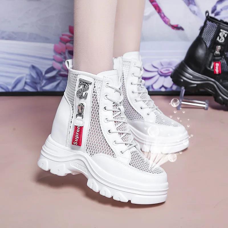 Super Light Platform Martin Boots All-match Martin Boots Summer Mesh Ankle Boots
