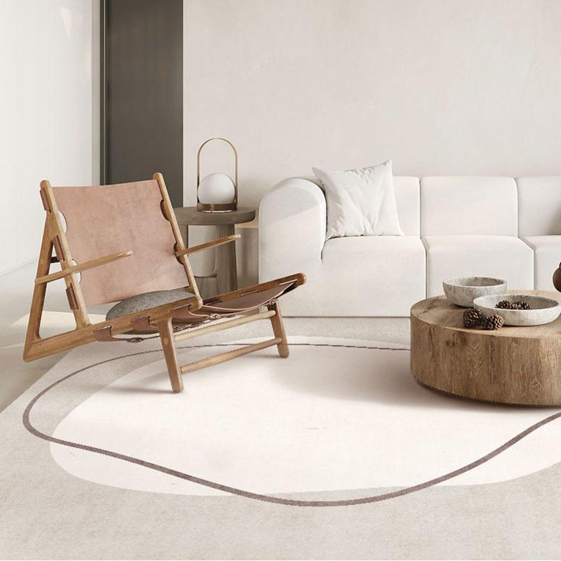 Nordic Abstract Style Carpet Simple Line Carpet for Living Room Bedroom Plush Bedside Art Japanese Style Floor Mat