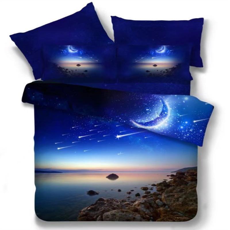 WTEMPO Starry Sky 3d Oil Painting 3/4pcs Bedding Sets Queen Size Bedding Set Comforter Cover