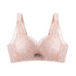 B C D Women's 3D Mask Cup Underwear No Rims Comfortable Full Cup for Big Breasts Female Sexy Lace Mesh Adjustable Brassiere Soft Thin Pad Top Bra