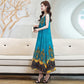 2021 Women Dresses Summer Scoop Neck Floral Print Boho Beach Dress Sleeveless A Line Sundress Robe