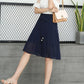 Summer Thin Chiffon Culottes Five-point Half Skirt Women's Slim Large Size High Waist Solid Color Mesh Office Short Skirt Pants