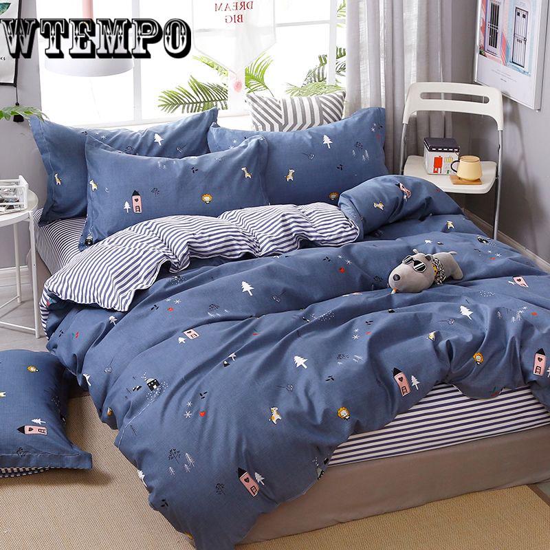 Bedding Sets Cotton Bedlinen (flat Sheet+Pillowcase+Duvet Cover Set) Queen King Size