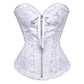 Sexy Lace Up Satin Corset Cup Lingerie Side Overbust Corset and Bustier Party Bow Halter Corset