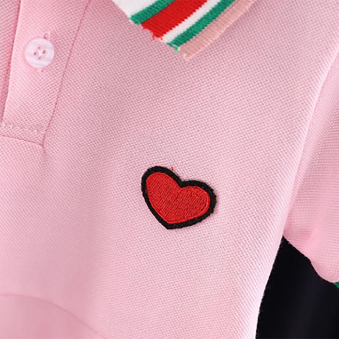 Summer Baby Girls Casual Clothes Dress Cherry Print Short Sleeve Dress Kids Toddler Pageant Dresses