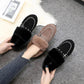 Plus Velvet Warm Snow Plush Shoes Women's Non-slip Flat Cotton Shoes All-match Peas Shoes Pedal Lazy Shoes Comfortable and Soft