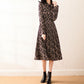 Chiffon Floral Dress Female Spring Summer French Retro Waist Pleated Skirt All-match Dinner Dress