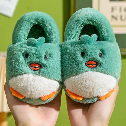 Children's Cotton Shoes Winter Baby Bags Indoor Cute Thick Soft-soled Cotton Shoes Plush Slippers