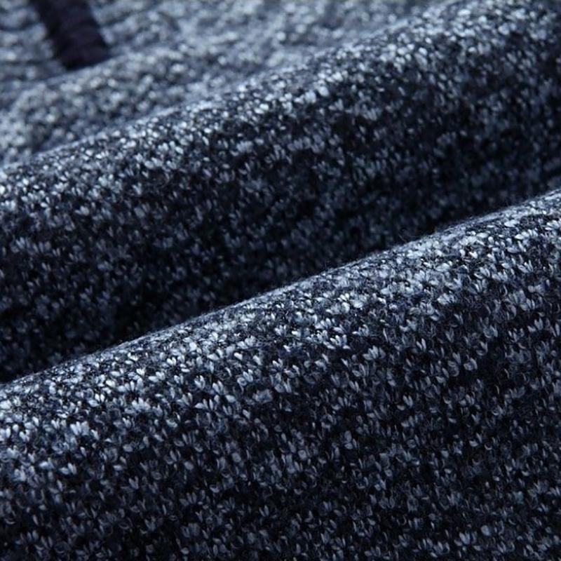 Men's Thick Plus Fleece Sweatshirts Pullover Sweater Base Sweater Men's Loose Warm Knit Sweater Stand-up Collar Sweater