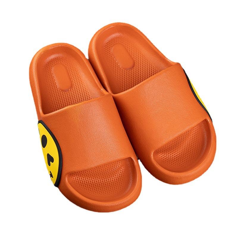 Summer Couple Cute Smiley Slippers Women's Non-slip Thick-soled Slippers Men Outdoor Beach Flip-flops EVA Home Slippers