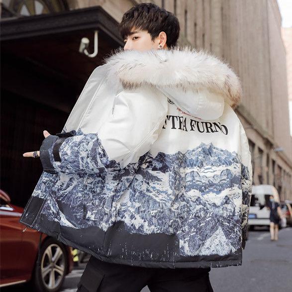 Winter Men's Cotton-padded Jacket Thickened Short Style Fashion Couple Down Padded Jacket