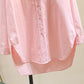 Women's Cotton Shirt with Long Sleeves and Loose Design The Fabric Is Soft Breathable and Sweat-absorbing Solid Color Shirt