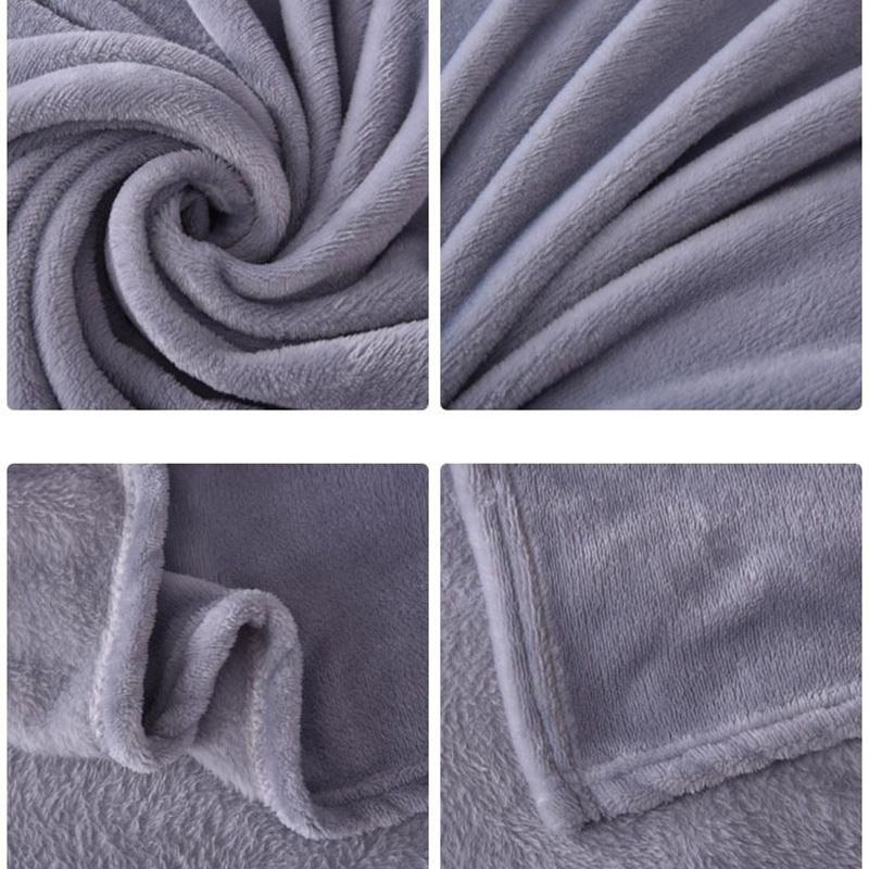 Arctic Fleece Blanket Blanket Thick Solid Color Air Conditioning Blanket Winter Coral Fleece Double-sided Plus Fleece Warm and Breathable Bed Sheet