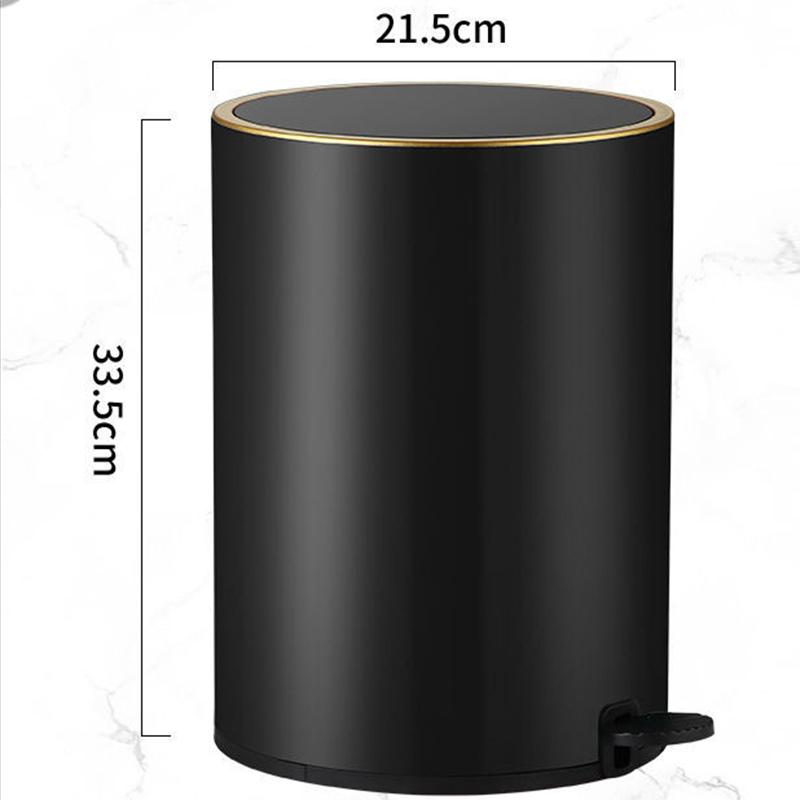 Trash Can Large Capacity Stainless Steel Foot-operated Household Kitchen Bedroom Light Luxury Style Net Red Bathroom with Lid Deodorant