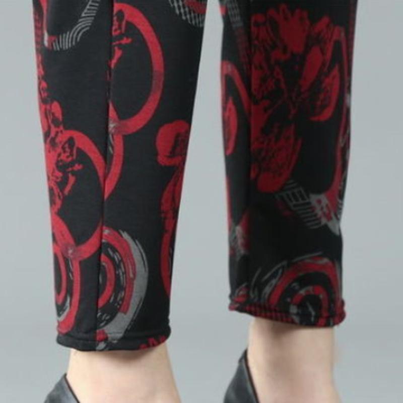 Carrot Pants Loose Spring and Summer Straight Pants Flower Pants Harem Pants Middle-aged Women's Pants
