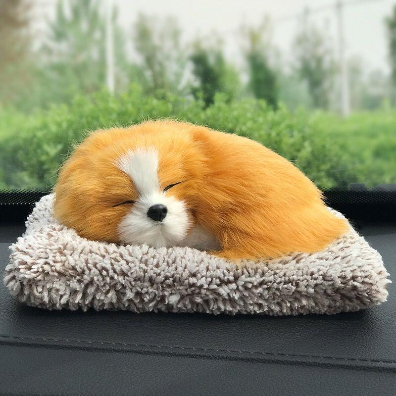Cute Stuffed Simulation Animal Doll Sleeping Dogs Toy Sounding Toys Lovely Kids Soft Plush Birthday Gifts