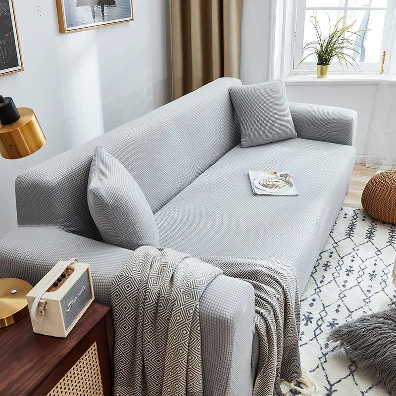 Modern Solid Color Suede Headboard Cover Bedside Cover Full Enclosed Elastic Dust-proof Protective Cover