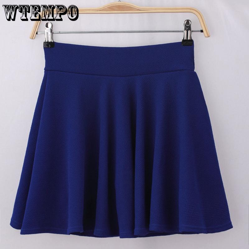 Spring Summer Women's Short Pettiskirt Anti-empt Puffy Oversized Elastic Waist Good Elasticity Pleated A-line Skirt