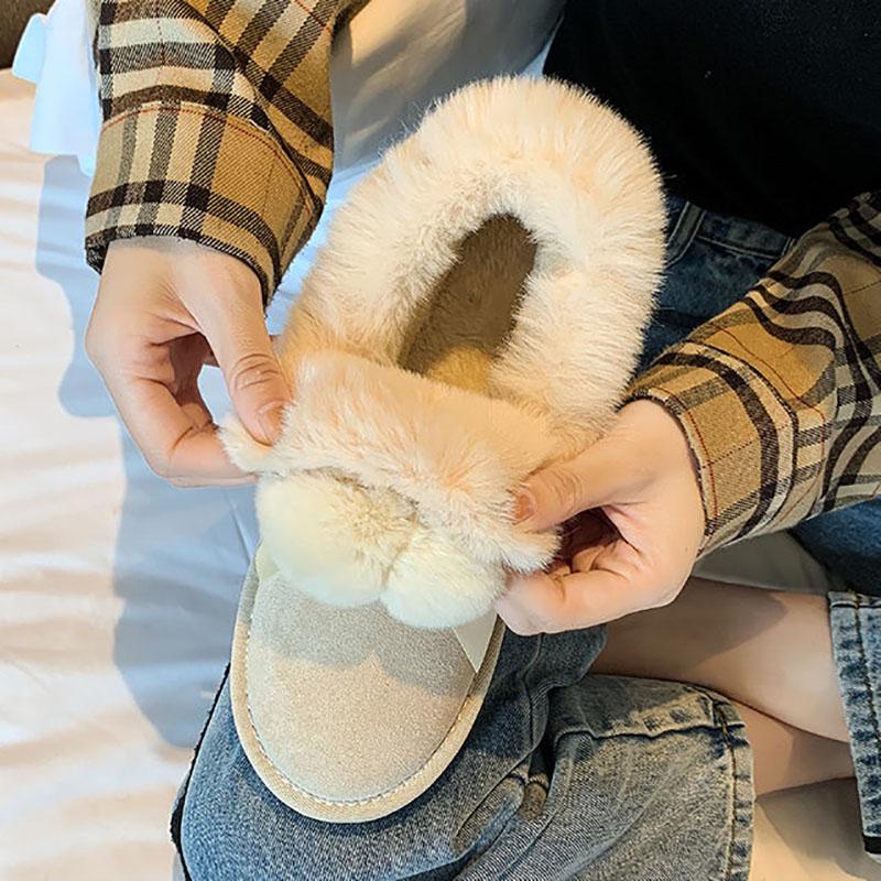 Cute Short Tube Snow Boots Women Winter Short Boots Wild Plus Velvet Cotton Shoes Winter Shoes Casual Shoes